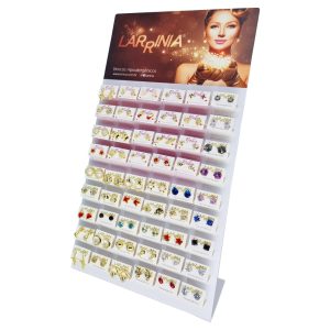 Display de brincos com 54 pares diversos